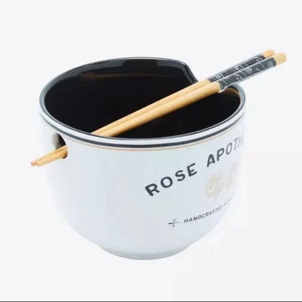 Rose Apothecary Schitts Creek Ramen Bowl with Chopsticks - Picture 2 of 7